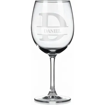 Sklenice Vínová sklenka s gravírovaným jménem – DANIEL