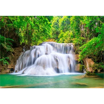 Fototapeta FOTOTAPETA VODOPÁD V LESE 3D DO LOŽNICE OBÝVÁKU TAPETA NA ZEĎ 250x175