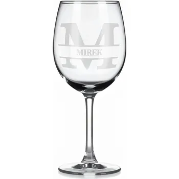 Sklenice Vínová sklenka s gravírovaným jménem – MIREK