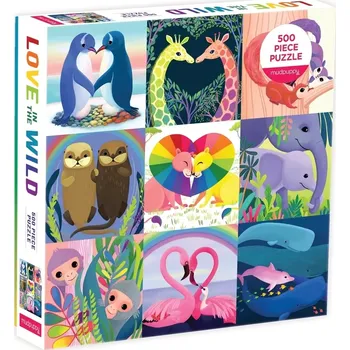 Puzzle Mudpuppy rodinné puzzle Láska v divočině 500 dílků