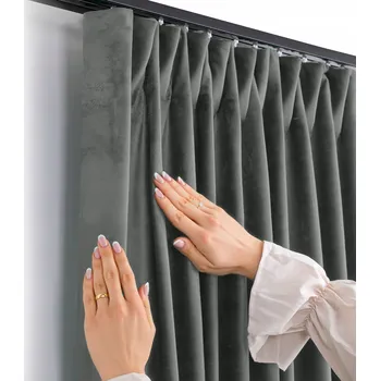 Obraz FILUMI Závěs samet VELUR Řasící páska GRAFITOVÁ 140x160