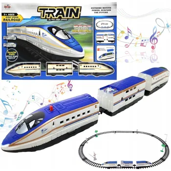 Vláček a vláčkodráha VLÁČKODRÁHA NA BATERIE S VLAKEM, ZVUKEM A JEZDÍCÍ PO KOLEJÍCH