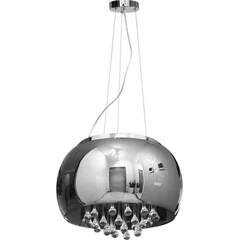 Lampička Skleněná lampa ocelová kapka vody 50 cm