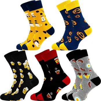 Pánské oblečení LMG Ponožky PONOŽKY BAREVNÉ DLOUHÉ VTIPNÉ PÁNSKÉ Vícebarevné, velikost 43-46