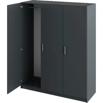 Šatní skříň Kondela Zelená Skříň 143 x 175 x 52 cm grafit