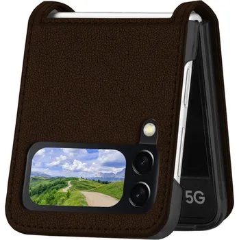 Pouzdro na mobilní telefon Zadní Kryt MBM pro Samsung Galaxy Z Flip3 hnědý