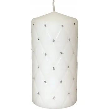 Svíčka PL BÍLÁ SVÍČKA FLORENCIE MATNÁ VÁLEC STŘEDNÍ PRŮMĚR 7 cm