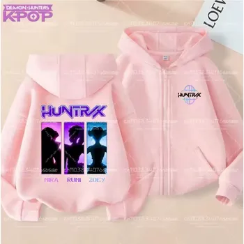 Chlapecký svetr KPop Demon Hunters (Lovkyně démonů) KPop Demon Hunters dětská mikina - růžová (různé potisky) Motiv: 15, Velikost: 130