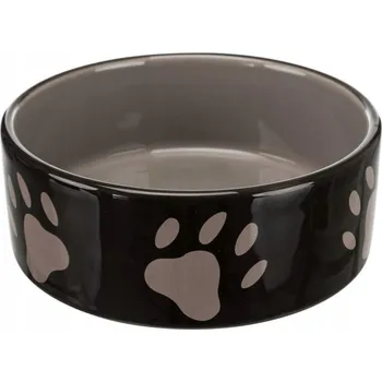 Miska pro psa Jedna keramická miska Trixie černá/hnědá, 0,8 l