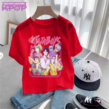 KPop Demon Hunters (Lovkyně démonů) KPop Demon Hunters dětské tričko s potiskem - Saja Boys Barva: červená (11), Velikost: 100