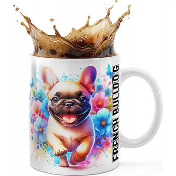 KERAMICKÝ HRNEK 330ML S POTISKEM - PES PSI PLEMENO FRANCOUZSKÝ BULDOČEK