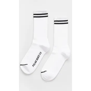 Pánské ponožky Polar Skate Rib 2 Stripes (white/black) 39-42, bílá