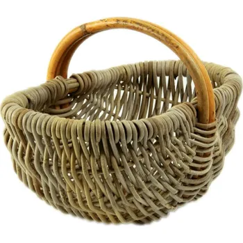 Ego dekor Ratanový koš oválný s uchem 38 x 27 x 27cm