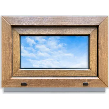 Okno Plastové okno Lorac světlé dřevo 600x400 mm otevíravo-sklopné levé