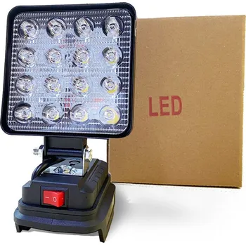 16 LED pracovní lampa / halogen s akumulátorem pro Makita + 2 USB