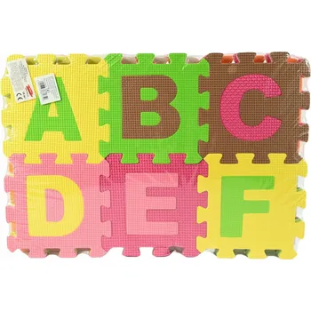 PUZZLE PĚNOVÁ PODLOŽKA EVA PRO DĚTI BAREVNÁ MĚKKÁ 16x16 36 KS