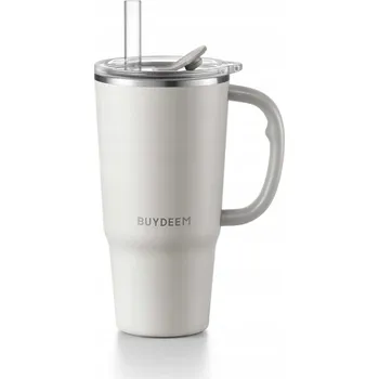 Termohrnek Termohrnek s brčkem BUYDEEM DS57 700 ml Bílý