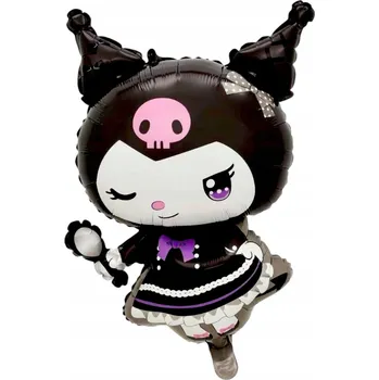 Balónek FÓLIOVÝ BALÓNEK KUROMI ČERNÝ HELLO KITTY DEKORACE NAROZENINY OSLAVA VELKÝ 70 cm