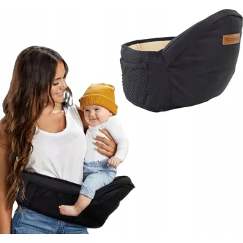 Bederní nosítko, pás pro nošení dítěte odlehčující páteř, černé
