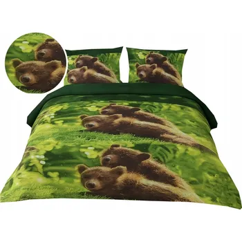 Povlečení Povlečení 220x200 mikrovlákno medvídci + 2 povlaky 70x80 na zip