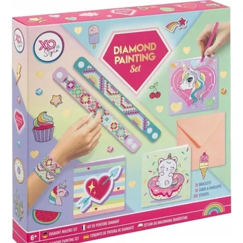 kreativní sada Sada pro malování diamanty, 28 ks - 2 náramky