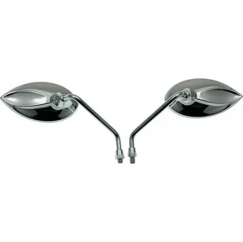 Zrcátko pro motocykl CHROMOVÁ ZRCÁTKA M10 10MM CHOPPER DRAG CRUISER KLASIK (23153)