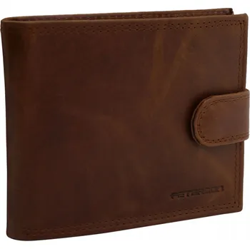 Peněženka Pánská kožená peněženka RFID hnědá koňaková elegantní Peterson PTN N992L-LWC