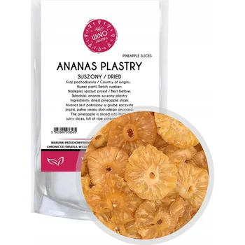 Sušená potravina Ananas sušený plátky - 1kg Sušený ananas plátky – Přírodní sladkost