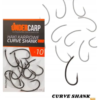Rybářský háček Zemní háčky s protihrotem Undercarp CURVE SHANK – PRO 10 ks