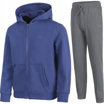 Chlapecká mikina 4F ZATEPLENÁ CHLAPECKÁ TEPLÁKOVKA ROZEPÍNACÍ MIKINA KALHOTY / vel 164