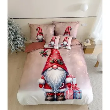 Povlečení BLACK FRIDAY 2025 ! Sada vánočního bavlněného povlečení s 3D efektem pro 2 postele 140x200/70x90 cm – VÁNOCE / MERRY CHRISTMAS - SKŘÍTEK I. + PROSTĚRADLO ZDARMA !