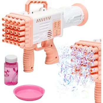 Bublifuk BAZOOKA PISTOLE STROJ NA MÝDLOVÉ BUBLINY GENERÁTOR PRO DĚTI + TEKUTINA