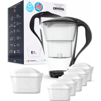 Filtrační konvice Skleněná filtrační konvice Dafi Crystal LED černá + 6 filtrů Unimax