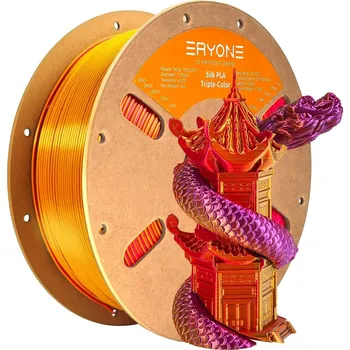 Filament ERYONE PLA Filament - Tříbarevný 1kg (červená, zlatá, fialová) - Filament