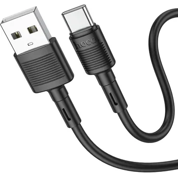 Náhradní díl pro mobilní telefon HOCO kabel USB A na typ C 3A X83 1 m černý