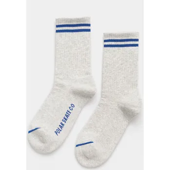 Pánské ponožky Polar Skate Rib 2 Stripes (heather grey/blue) 43-46, šedá