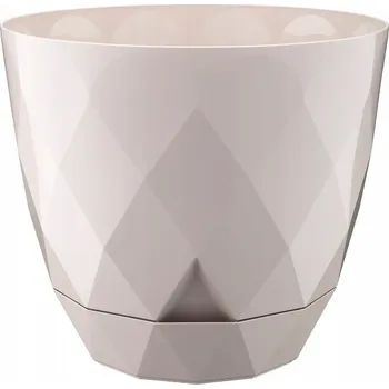 Květináč Květináč plast béžový Verdenia 19 cm x 22 x 19,5 cm