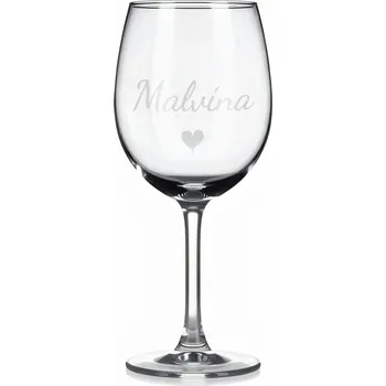 Sklenice Vínová sklenka s gravírovaným jménem – Malvína