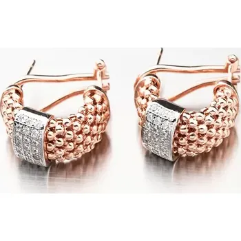 Náušnice Náušnice stříbro 925 v barvě růžového zlata E1501642-2196-SLX