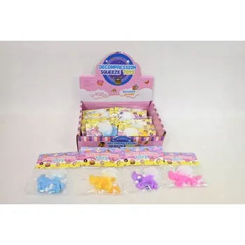 Figurka Antistresový mačkací hračka KONÍK, mačkací pomůcka se třpytkami SQUISHY 8927