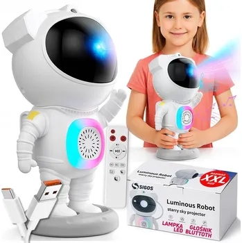 Noční světlo Projektor Noční Oblohy Astronaut XL Noční Lampa pro děti Reproduktor 3v1 Projektor