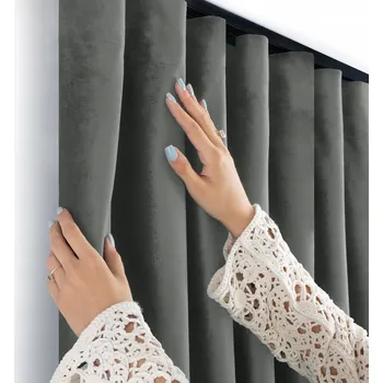 Obraz Závěs hotová Filumi šedá polyester polozatemňovací páska 200x250 cm