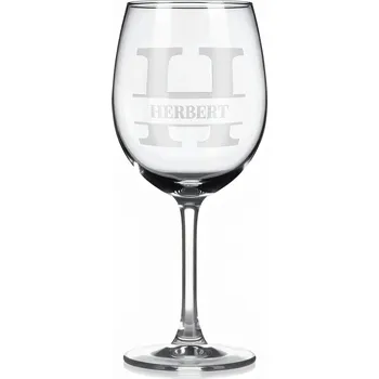 Sklenice Vínová sklenka s gravírovaným jménem – HERBERT