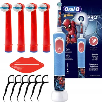 Elektrický zubní kartáček ORAL-B VITALITY PRO Spiderman ELEKTRICKÝ KARTÁČEK PRO DĚTI + HLAVICE