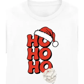Chlapecké oblečení Dětské vánoční tričko Ho, ho, ho Bílé 7/8 let