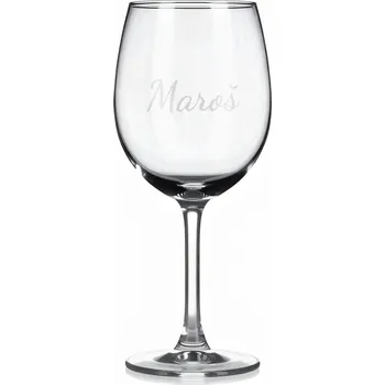 Sklenice Vínová sklenka s gravírovaným jménem – Maroš