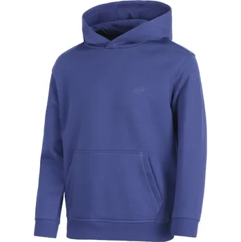 Chlapecká mikina 4F ZATEPLENÁ CHLAPECKÁ JUNIORSKÁ MIKINA KLOKANKA S KAPUCÍ / vel 128