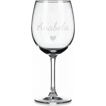 Sklenice Vínová sklenka s gravírovaným jménem – Anabela