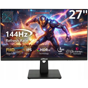 Monitor HERNÍ BEZRÁMEČKOVÝ LED MONITOR DAHUA 27 PALCŮ FULL HD 144HZ 1MS IPS HDR10