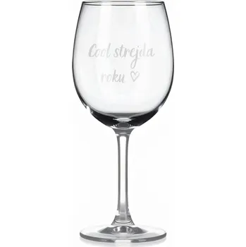 Sklenice Sklenice na víno s gravírovaným textem – Cool strejda roku.